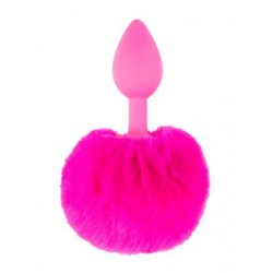 Neon Bunny Tail - Pink 