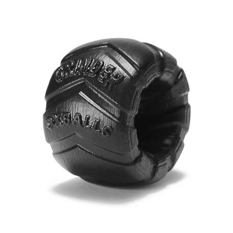 Grinder-1 Small Short Tire Tread Silicone Ballstretcher - Black 