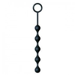 The 9's S-drops Silicone Anal Beads - Black 