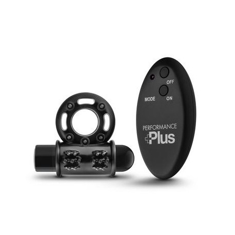 Performance Plus - Thunder - Wireless Remote Rechargeable Vibrating Cock Ring - Black 