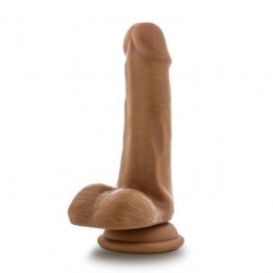 Silicone Willy's - 6 Inch Silicone Dildo with Balls - Mocha 