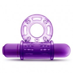Play with Me - Couples Play - Vibrating Cock Ring - Purple 