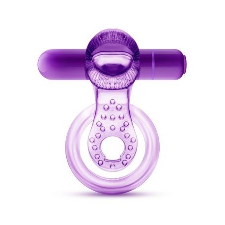 Play with Me - Lick It - Vibrating Double Strap Cockring - Purple 
