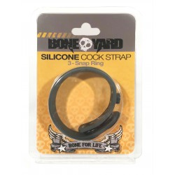 Boneyard Silicone Cock Strap 3 - Snap Ring - Gray