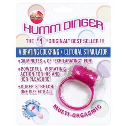 Humm Dinger Vibrating Penis Ring Clitoral Stimulator Purple