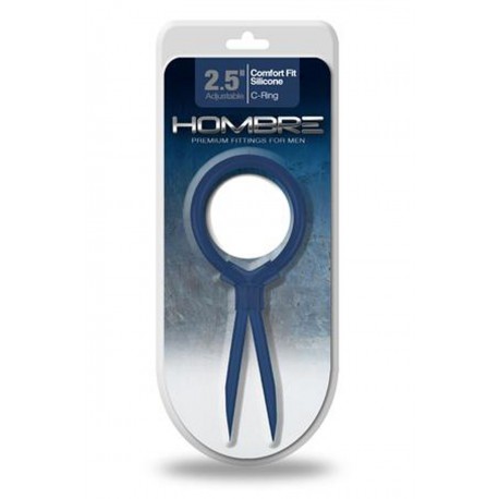 Hombre Comfort Fit Silicone Adjustable C-Ring - Navy