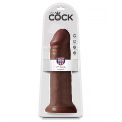 King Cock 12&quot; Cock - Brown
