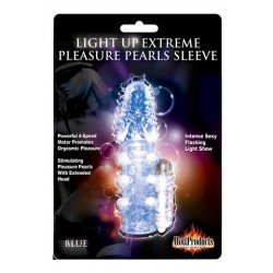 Light Up Extreme Pleasure Pearls Sleeve - Blue