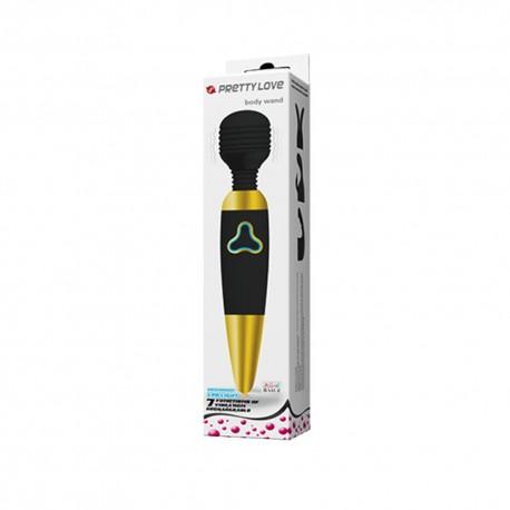 Pretty Love Body Wand With Led Light - Black and Gold