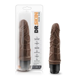 Dr. Skin - Cock Vibe 3 - 7.25 Inch Vibrating Cock - Chocolate
