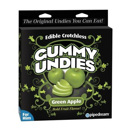Edible Male Gummy Undies - Green Apple