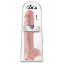 King Cock 15&quot; Cock With Balls - Light