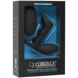Optimale - Vibrating Cock Cage With Wireless Remote - Rechargeable - Silicone - Black