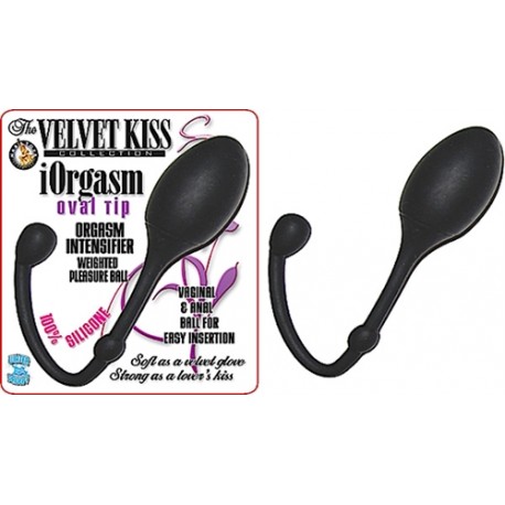 The Velvet Kiss Collection-Orgasm Oval Tip Black