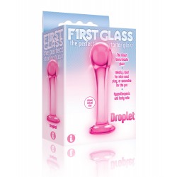The 9's First Glass Droplet Anal &amp; Pussy Stimulator - Pink