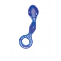 The 9's First Glass G-Ring Anal &amp; Pussy Stimulator - Blue