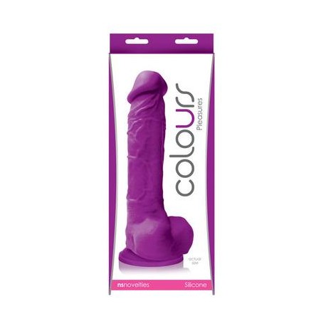 Colours Pleasures Dildo 8-inch - Purple 