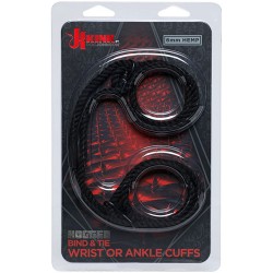 Kink - Hogtied - Bind &amp; Tie - 6mm Hemp Wrist or Ankle Cuffs - Black