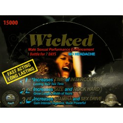 Wicked 15000 Shot Sexual Male Enhancement 12 Ct Display