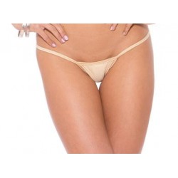 Low Back Tee Thong - Nude - One Size 