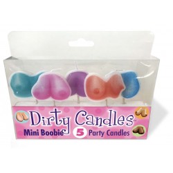 Dirty Boob Candles 5 Party Candles
