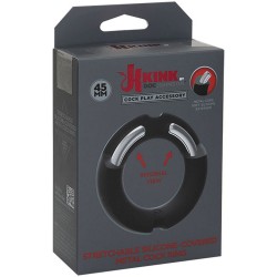 Hybrid Silicone Covered Metal Cock Ring - 45mm