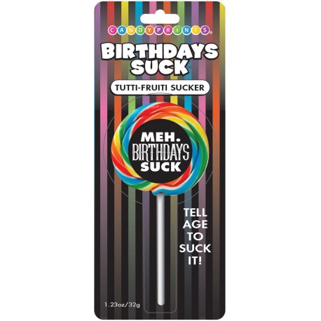Birthdays Suck Meh Lollipop