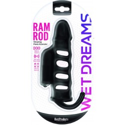 Ram Rod Vibrating Penis Extender - Black