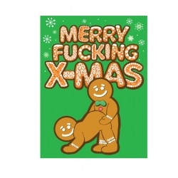 Merry Fing Christmas Gingerbread Man Gift Bag
