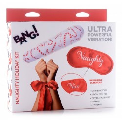 Bang - Naughty Holiday Kit - Wrist Ties XL Bullet and Blindfold