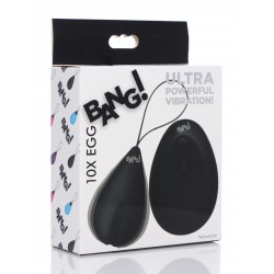 Bang - 10x Silicone Vibrating Egg - Black