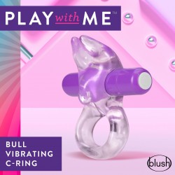Play With Me &ndash; Bull Vibrating C-Ring - Purple