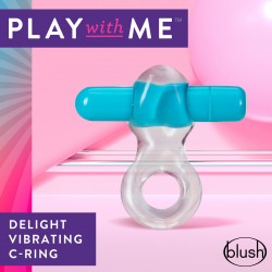Play With Me &ndash; Delight Vibrating C-Ring - Blue