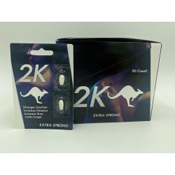 Kangaroo 2k - White - Extra Strong - 30 Count Display - 2 Capsule Blister