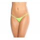 Micro Low Back Tee Thong - Neon Green - One Size 