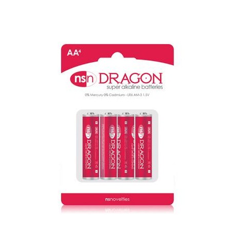 Dragon - Alkaine Batteries - AA - 4 Pack