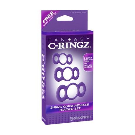 Fantasy C-ringz 3-ring Quick Release Trainer - Purple 