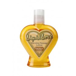Liquid Love Warming Massage Liquid Peaches N Cream - 4 oz.
