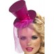 Mini Top Hat on Headband - Hot Pink 