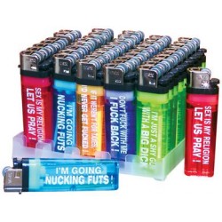 Assorted Humerous Lighters - Display of 50