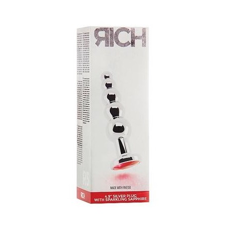 Rich R5 Silver Plug - 4.9 Inch - Red Sapphire 