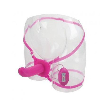 7-Function Silicone Love Rider Dual Action Strap-On - Pink