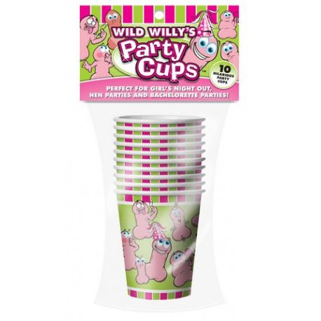 Wild Willy's Party Cups - 10 Count