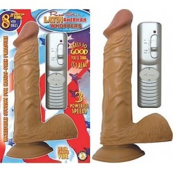 Latin American Whoppers 8 Inch Vibrating Dong with Balls