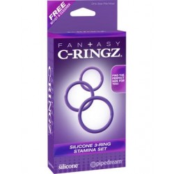Fantasy C-ringz Silicone 3 Piece Stamina Set - Purple 