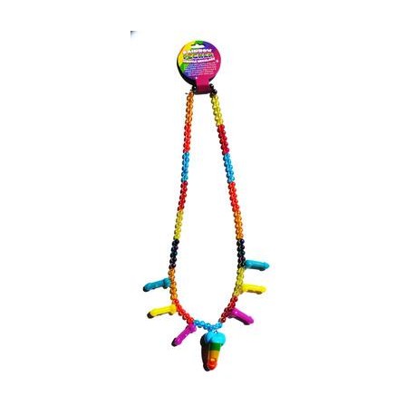 Rainbow Peckler Whistle Necklace 
