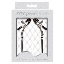 Sexperiments Silver Spears Nipple Clips 