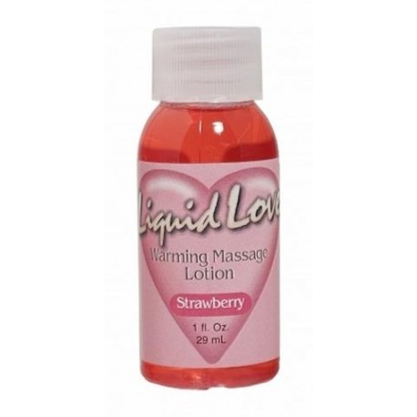 Liquid Love Warming Massage Lotion Strawberry - 1 oz.