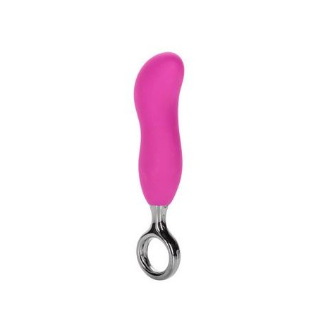Curve It Up Pliable Silicone Probe with Designer Pull Ring - Pink 