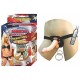 All American Whoppers Vibrating 6.5-Inch Dong With Harness - Flesh 